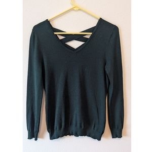 LoveElle Green CrossBack Sweater